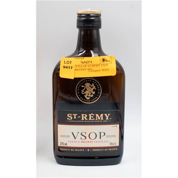 375ML BOTTLE OF ST-REMY VSOP FRENCH BRANDY 40%