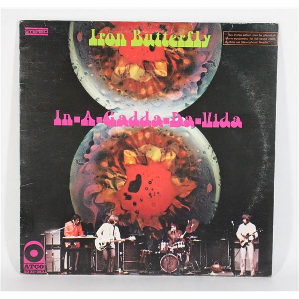 IRON BUTTERFLY INAGADDADAVIDA VINYL RECORD