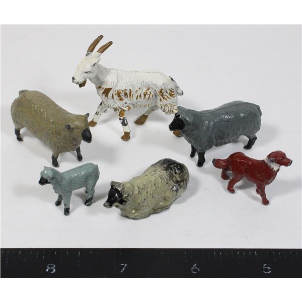 COLLECTION OF VINTAGE LEAD FARMYARD ANIMALS