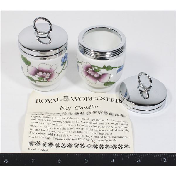 PAIR OF VINTAGE ROYAL WIRCESTER EGG COBBLERS