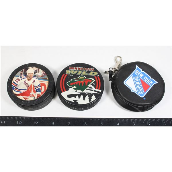 MINI NEW YORK RANGERS ZIP UP BAG & HOCKEY PUCK
