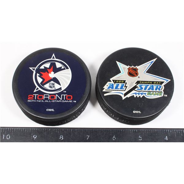 ALL STAR GAME HOCKEY PUCKS