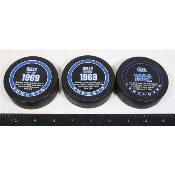 COMMEMORATIVE HOCKEY PUCKS