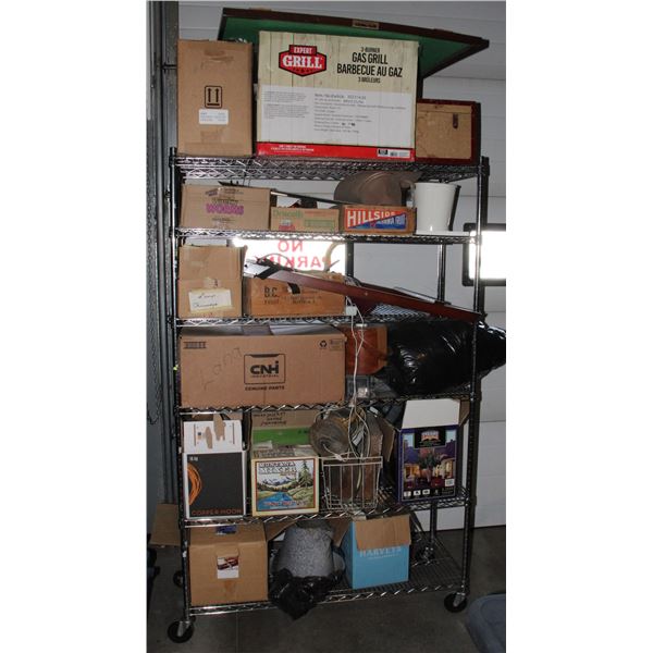 *RACK NOT INCLUDED* GIANT LOT OF ASSORTED ANTIQUES *NO TRANSPORT TO EDMONTON*