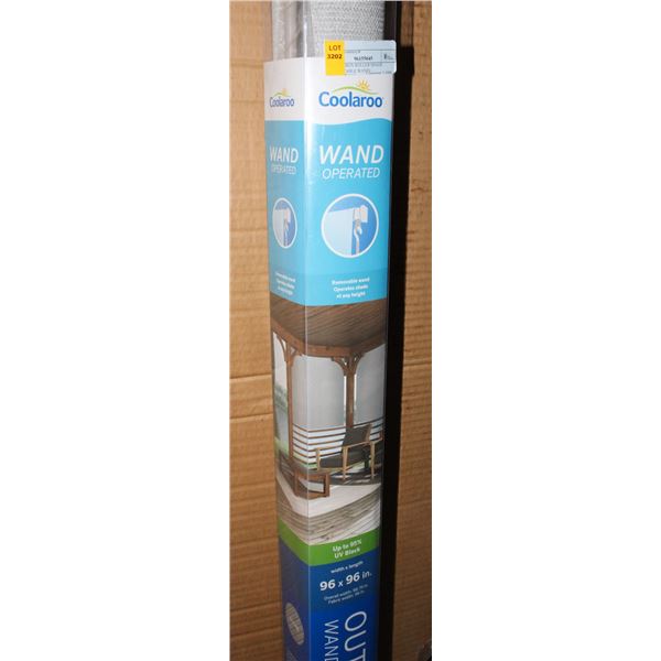 NEW IN BOX COOLAROO ROLLER SHADE (REMOVABLE WAND)