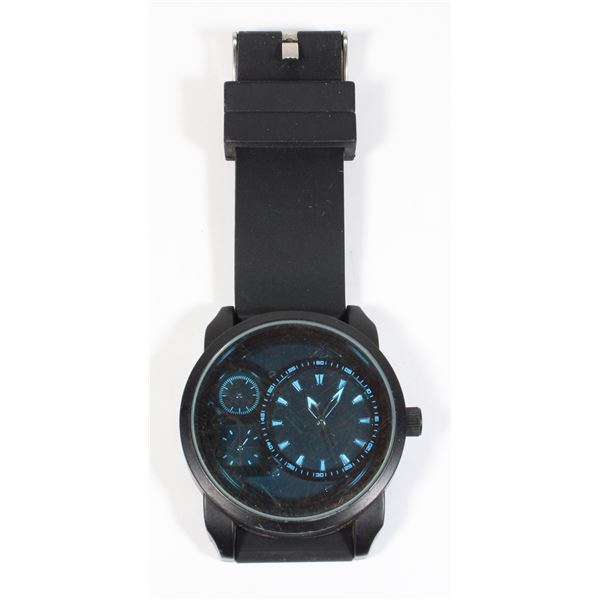 FMD BLACK OVERSIZED FASHION WATCH