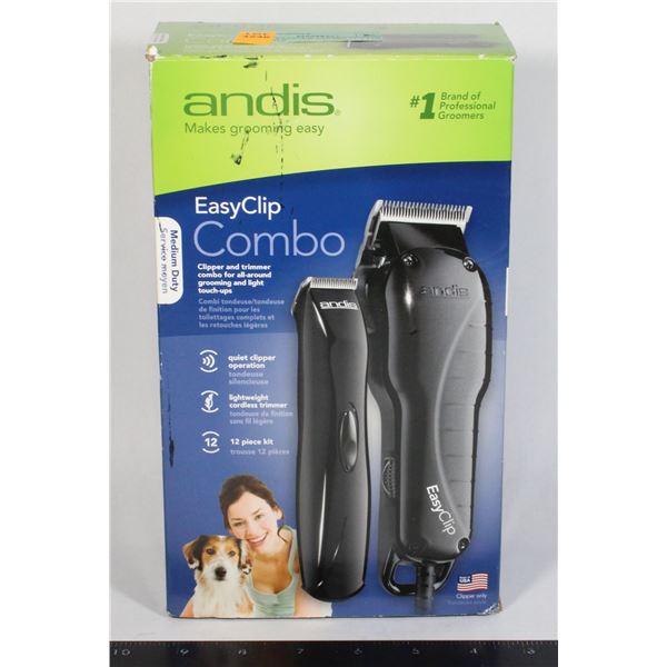 ANDIS EASYCLIP COMBO CLIPPER & TRIMMER