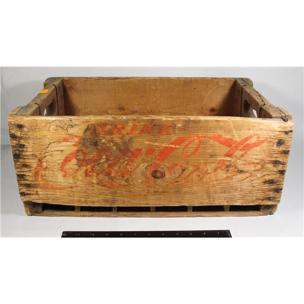 VINTAGE COCA COLA WOODEN BOTTLE CRATE 24 CARRIER