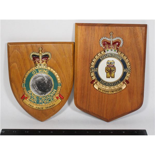 TWO MILITARY PLAQUES