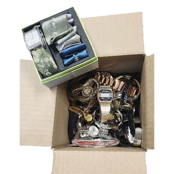 BOX OF WATCHES