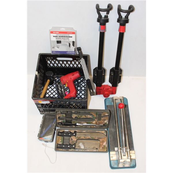 CRATE OF MISC. GARAGE ITEMS