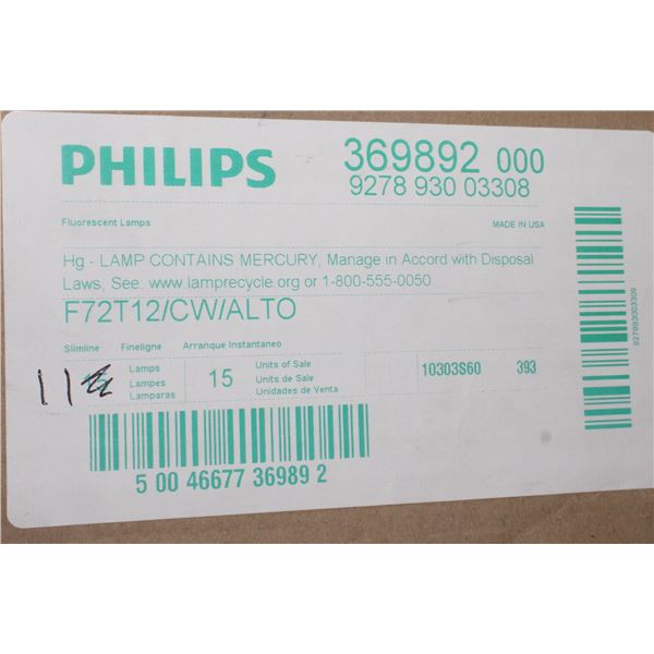 CASE OF 11 PHILLIPS LIGHT BULBS F72T12