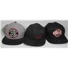 Image 1 : THREE COLLECTIBLE BALL CAPS, PIZZA HUT, NBA,