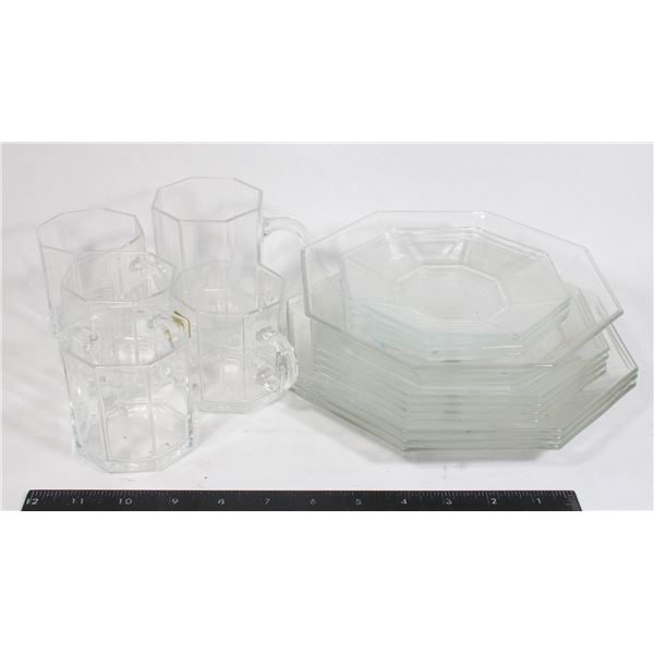 LARGE LOT OF ARCOROC MADE IN FRANCE CLEAR GLASS