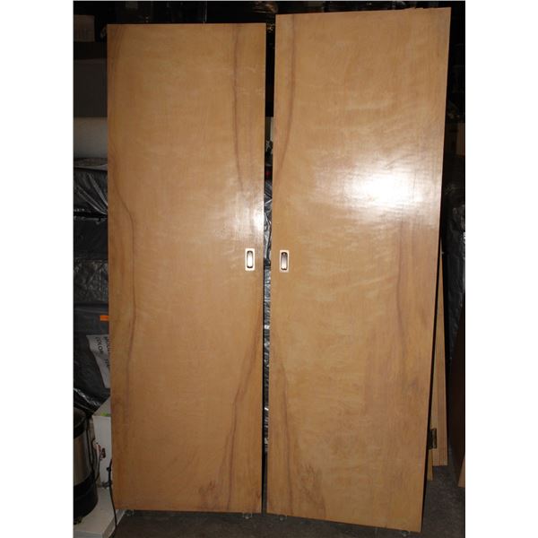 TWO 24" SPACE SAVING ROLLING DOORS (NO TRACK)