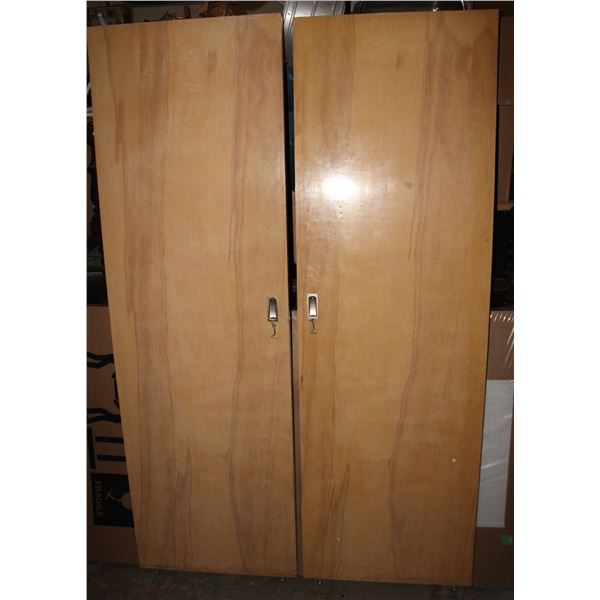 TWO 24" SPACE SAVING ROLLING DOORS (NO TRACK)