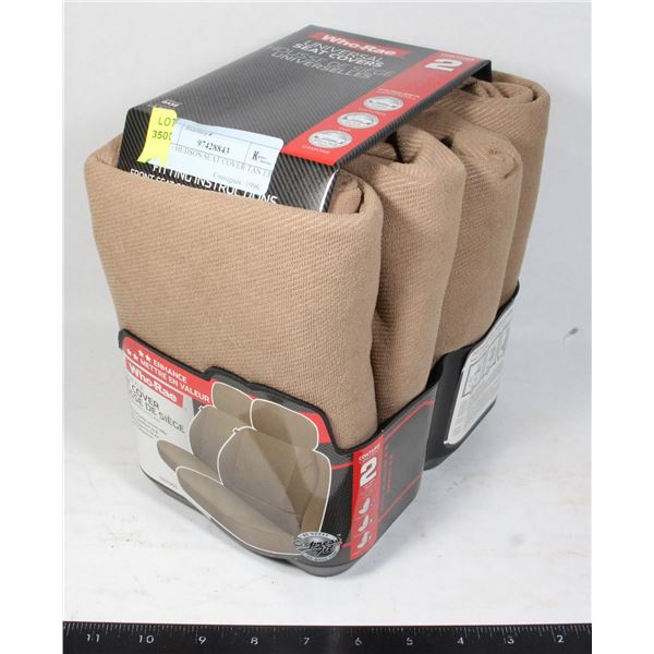 NEW HUDSON SEAT COVER PAIR TAN LB