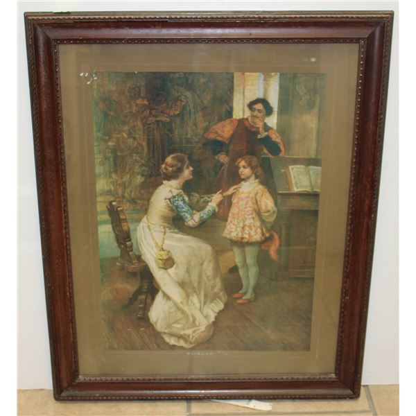 FRAMED PRINT"DANCING LESSON" BY ALBERT FRIEDRICH