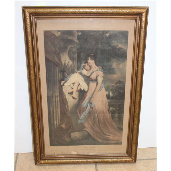 FRAMED PRINT"LADY MILDMAY AND CHILD BY WILLIAM SAY