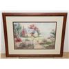 Image 1 : FRAMED COUNTRY COTTAGE MATTED WATERCOLOUR PRINT