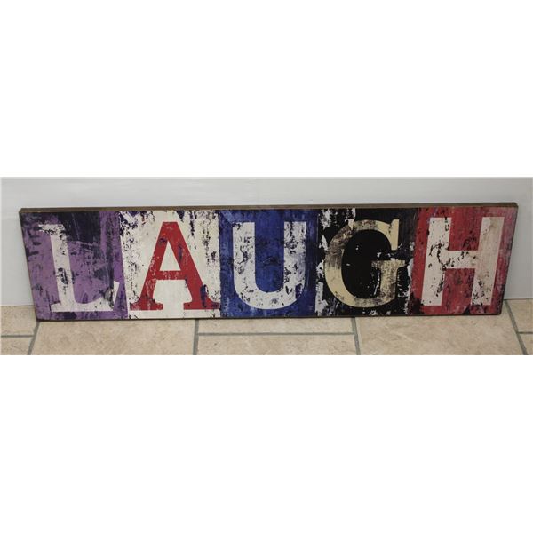 "LAUGH" WALL ART
