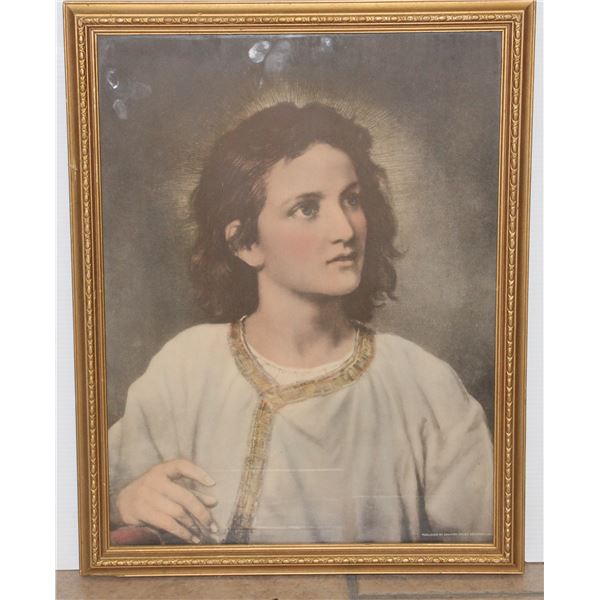 FRAMED PRINT "THE HEAD OF CHRIST"