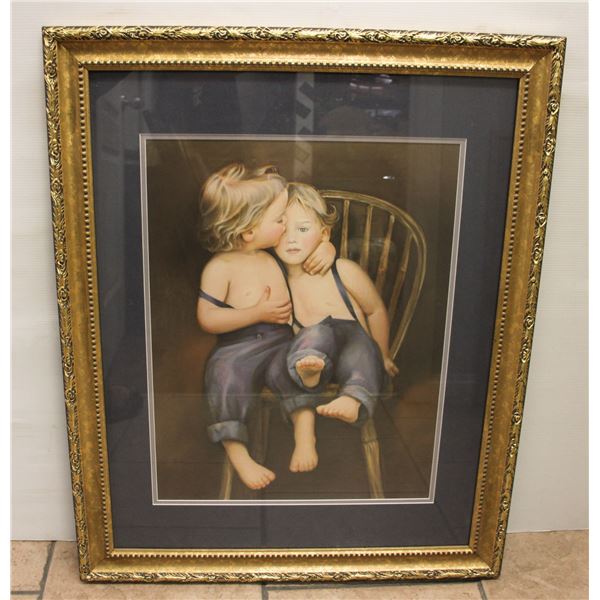 FRAMED PRINT"TWINS" BY NANCY NOEL