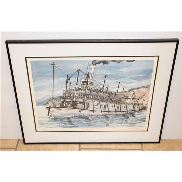 PROFESSIONALLY FRAMED IN THE YUKON S.S.  KLONDIKE
