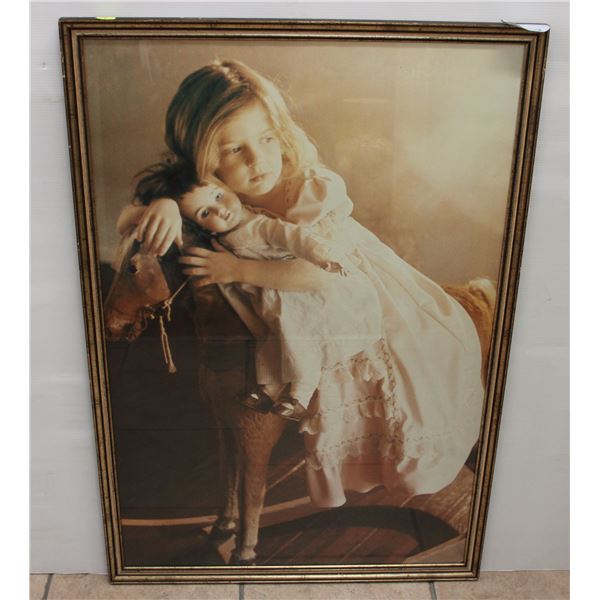 FRAMED PRINT"UNDER THE MISTLETOE BY MAURICE INGRE