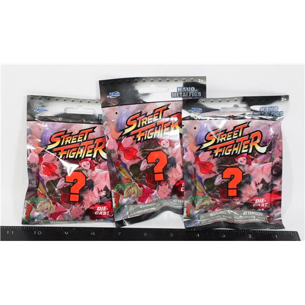 THREE NEW STREET FIGHTER DIE CAST FIGURES