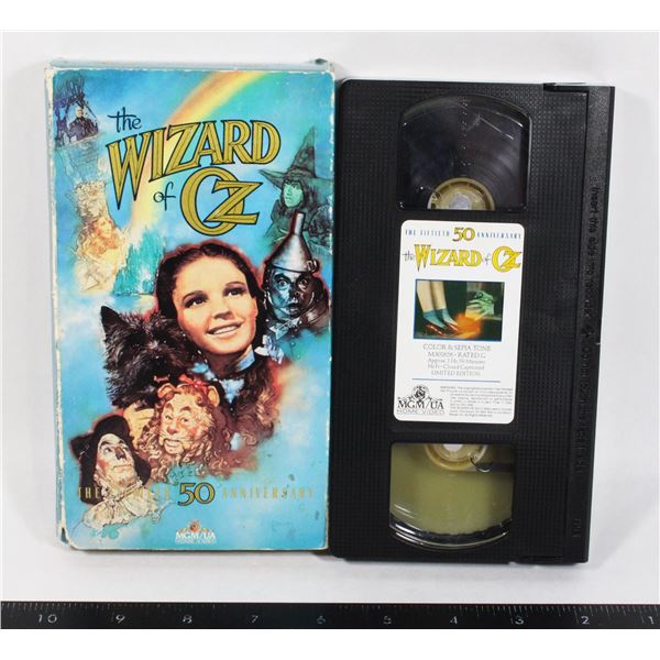 THE WIZARD OF OZ 50TH ANNIVERSARY VHS 1989 WITH