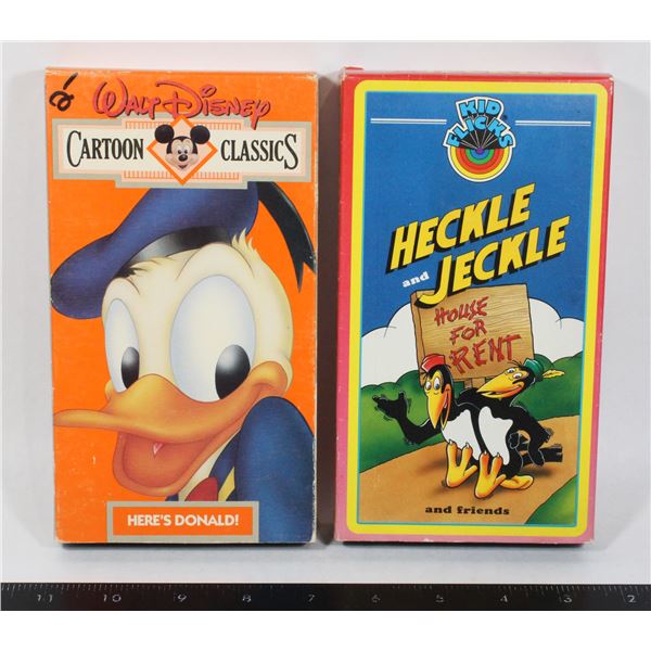 TWO VINTAGE KIDS CARTOONS VHS INCLUDING