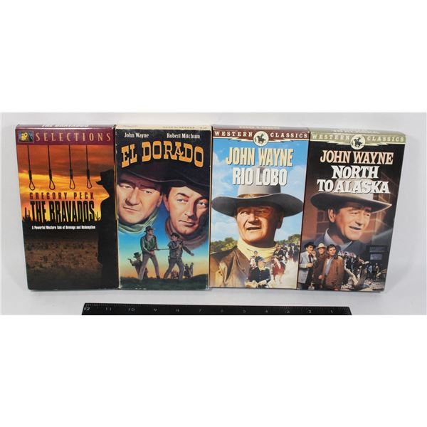 LOT OF WESTERN VHS INCLUDING JOHN WAYNE NORTH