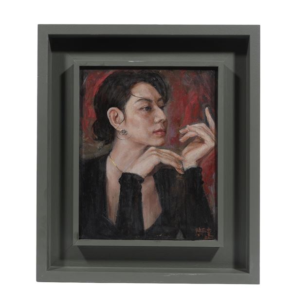 CHEN DANQING, CHINA ,ATTRIBUTED TO,OIL ON CANVAS, ORIGINAL PERIOD FRAME
