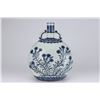 Image 2 : MING YONGLE BLUE AND WHITE ASTER AND CARNATION MOON WRAPPING VASE