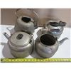 Image 1 : (4) Vintage Metal Teapots