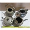 Image 2 : (4) Vintage Metal Teapots