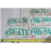 Image 2 : (5) Pairs of Sask License Plates