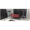 Image 1 : Stools with folding wagon, and extra stool legs