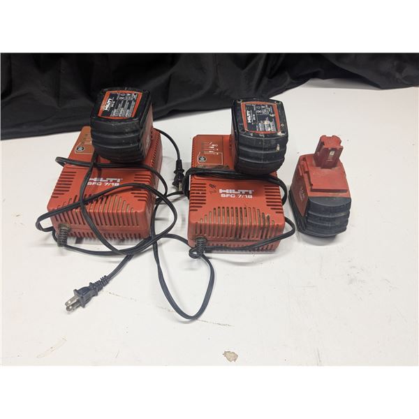 Hilti batterys and chargers, 15.6V, untested