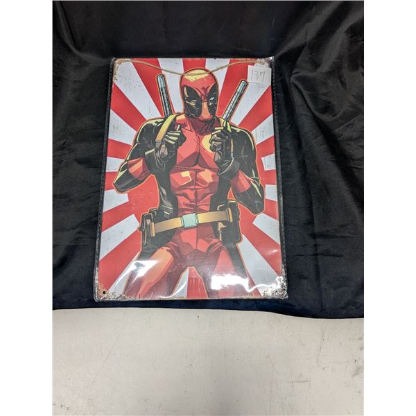 Metal sign, 12x8", Deadpool