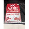 Image 2 : Metal sign, 12x8", No parking