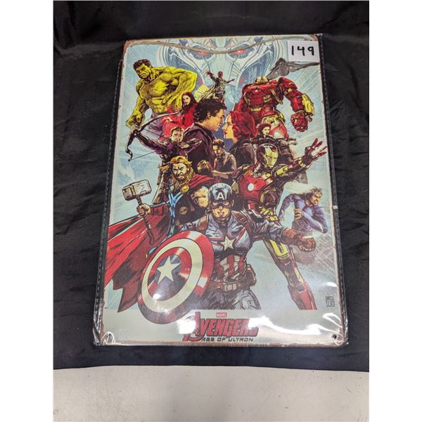 Metal sign, 12x8", Avengers