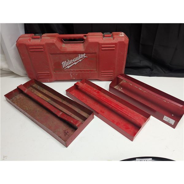 Tool trays with milwaukee case