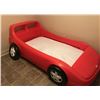 Image 1 : Used Single Red Race Car Bed **MATTRESS NOT INCLUDED