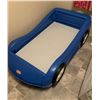 Image 1 : Blue Toddler Race Car Bed **MATTRESS NOT INCLUDED