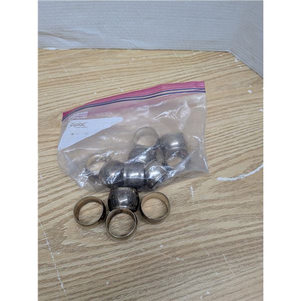 Silver plated napkin rings