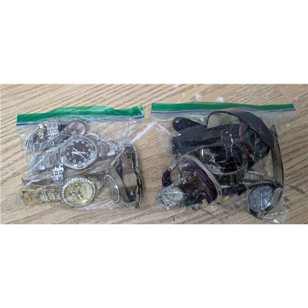 2 bags mixed watches