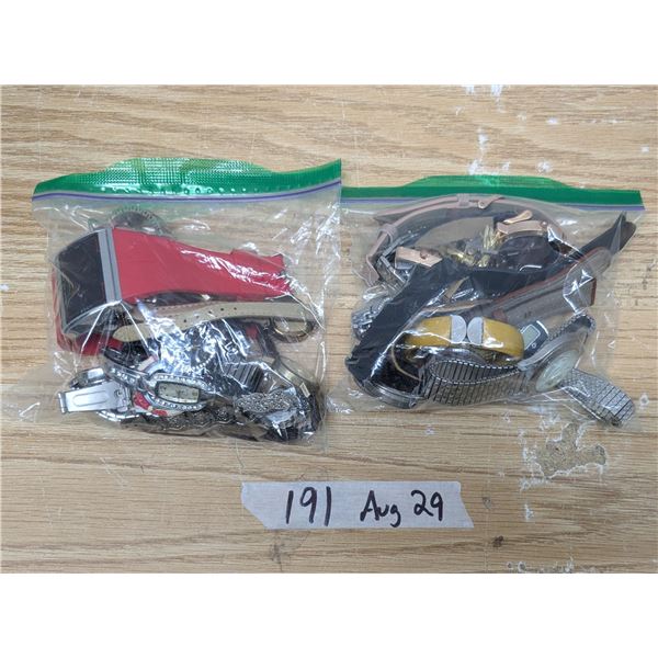 2 bags mixed watches