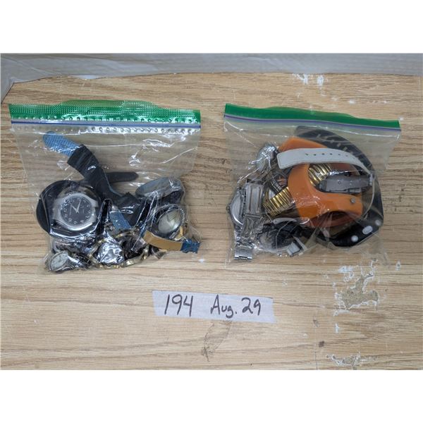 2 bags mixed watches